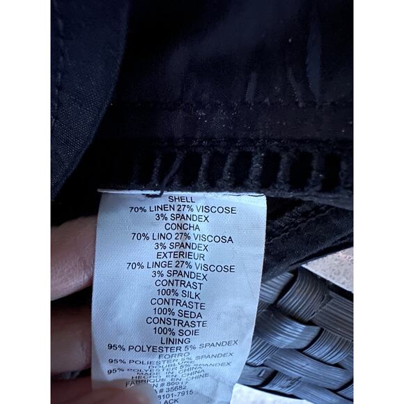 Bebe Black Silk Linen Corset Top Off The Shoulder Y2K Milkmaid Coquette Sz 4 - Picture 14 of 15